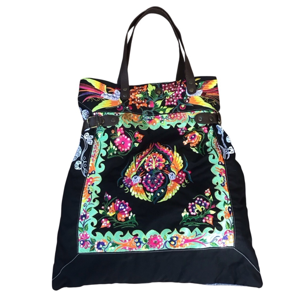 Wabags Boho Embroidered Large Tote